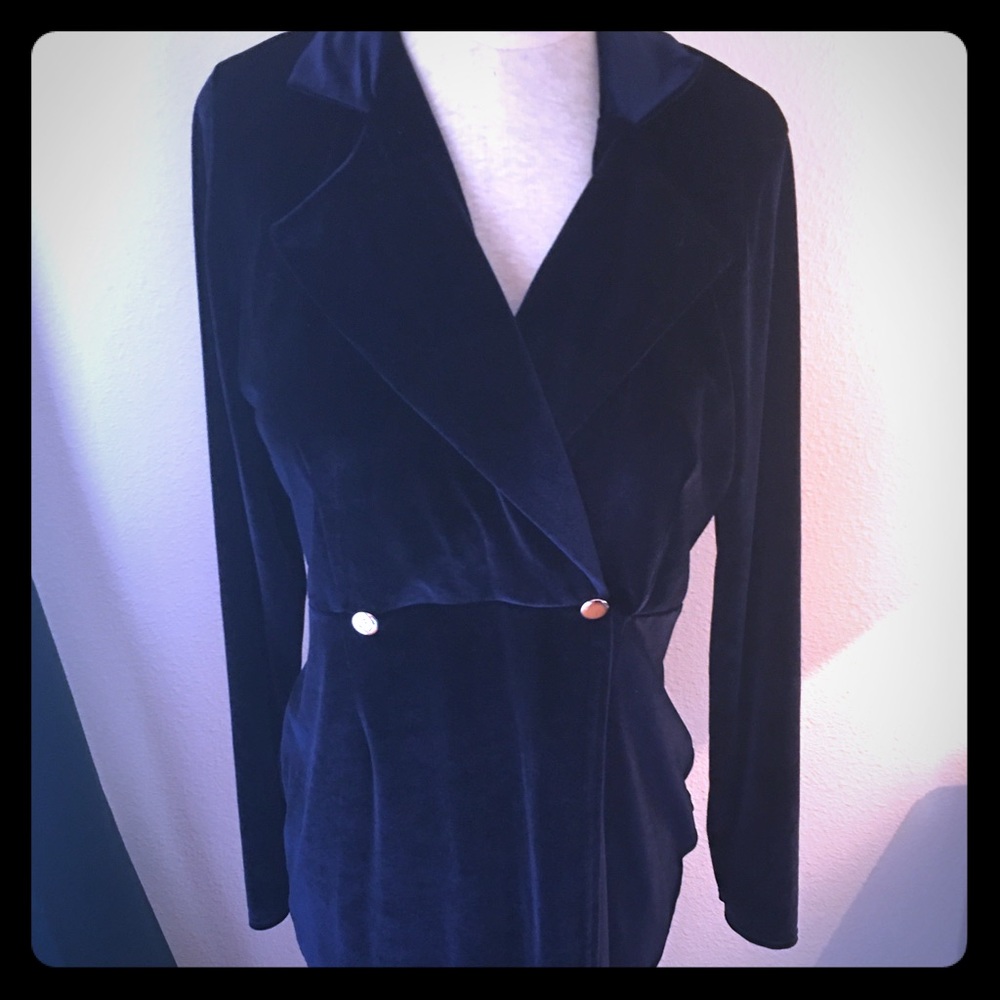 Blue Velvet Dress